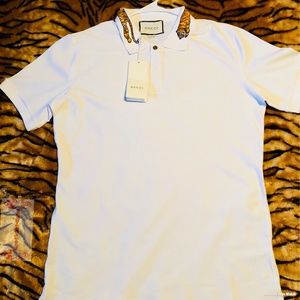 Cotton polo with Tiger embroidery